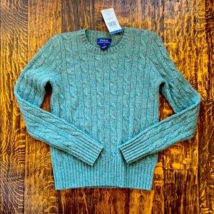 NWT girls polo Ralph Lauren cashmere olive green